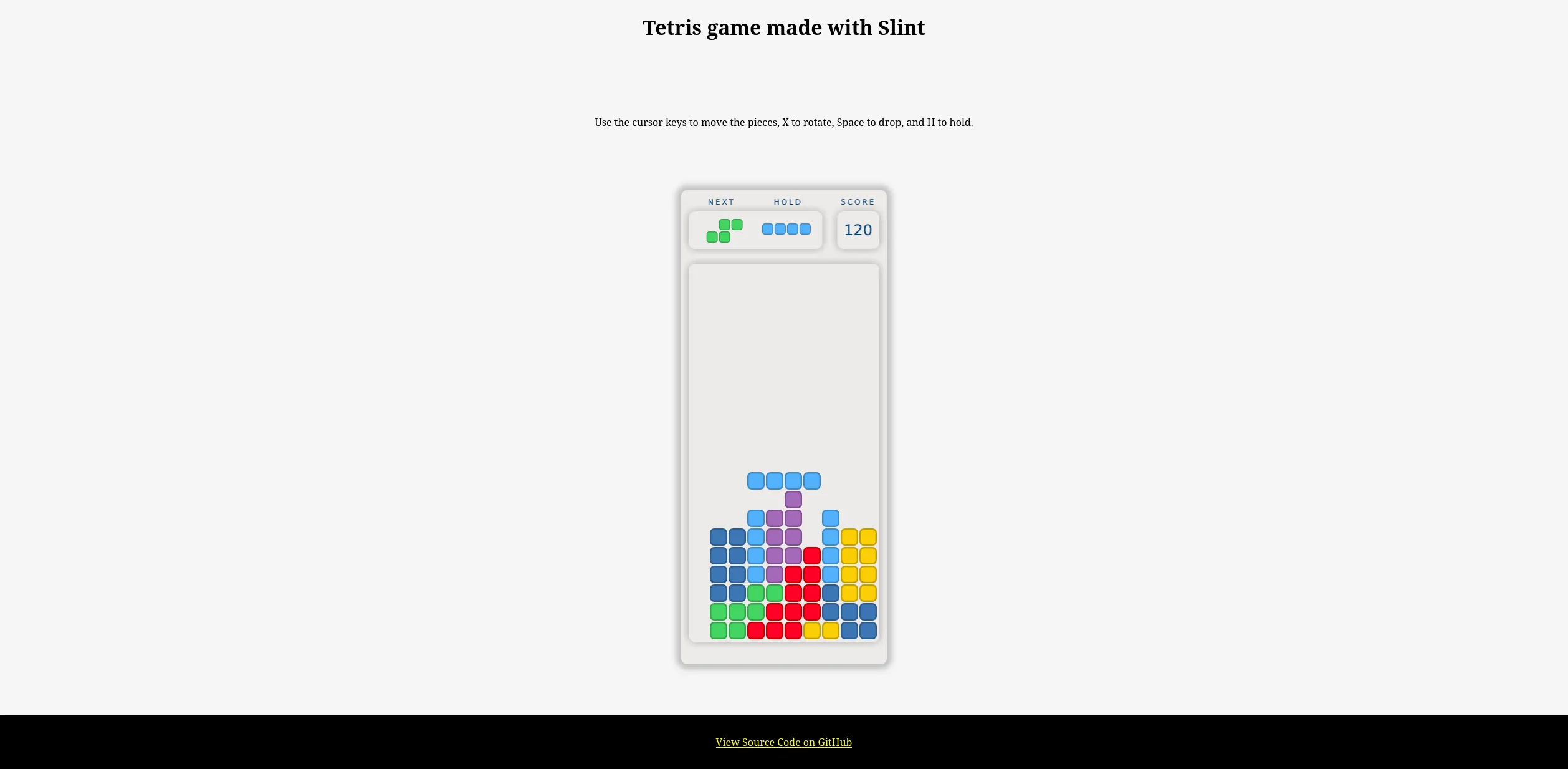 Slint Tetris